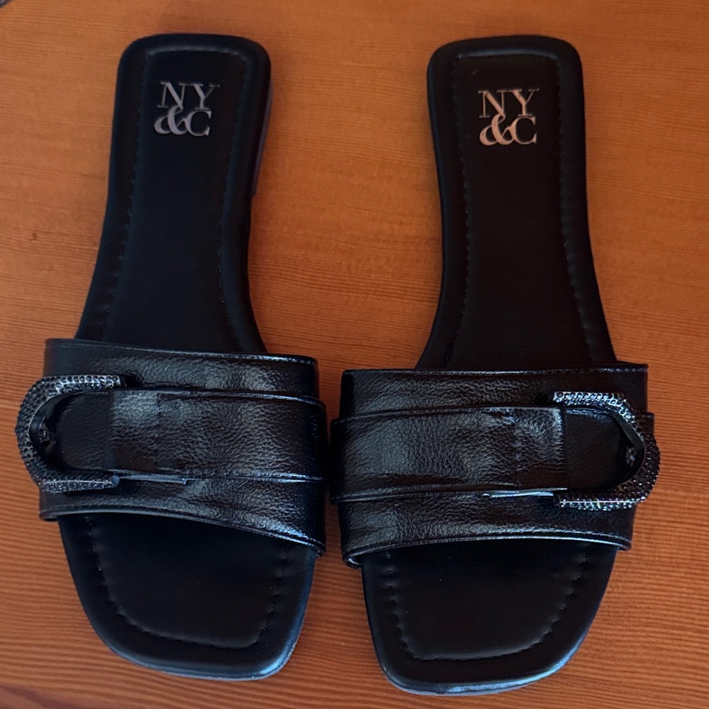 NY&C  slides, worn twice, size 7, like brand new.